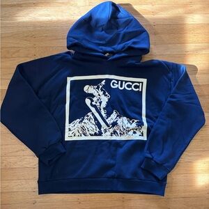Gucci Blue Snowboarder Hoodie Sweater